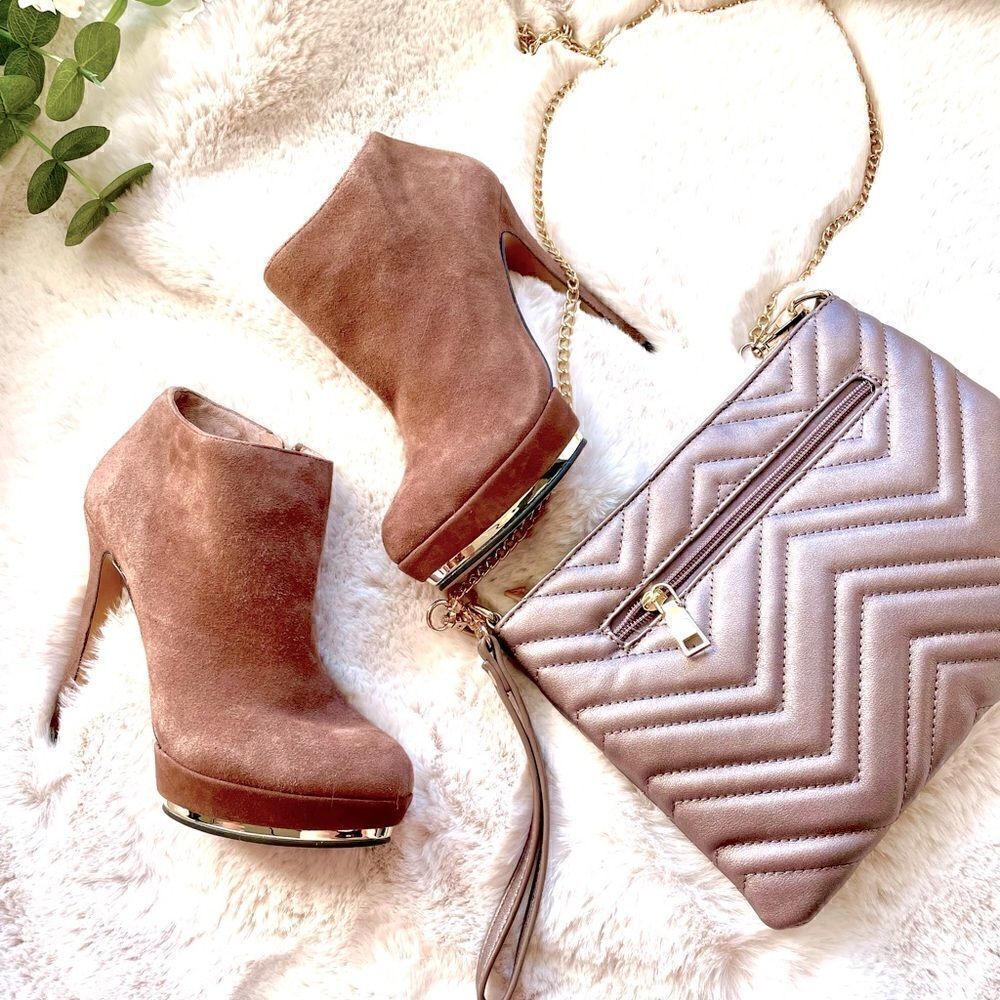 ♥️ 6b/36 Vince Camuto High End Platform Suede Boots, perfect for petite …
